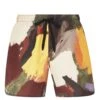 JW Anderson Mens Abstract Print Swimshorts Multi Olive Green -Repertoire Fashion Store jw anderson mens abstract print swimshorts multi olive green p46096 302813 image