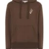 JW Anderson Mens Anchor Embroidery Hoodie Brown -Repertoire Fashion Store jw anderson mens anchor embroidery hoodie brown p46087 302785 image