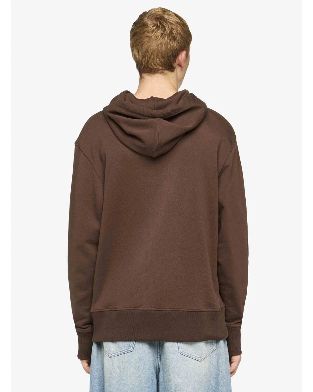 JW Anderson Mens Anchor Embroidery Hoodie Brown 4 JW Anderson Mens Anchor Embroidery Hoodie Brown - Image 4