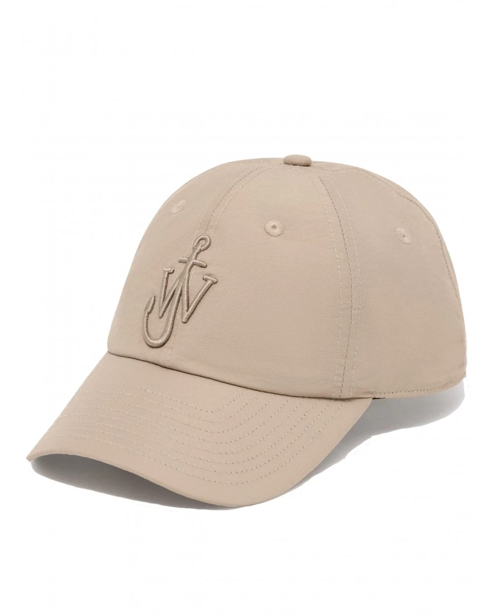 JW Anderson Mens Anchor Logo Baseball Cap Taupe Beige 1 JW Anderson Mens Anchor Logo Baseball Cap Taupe Beige