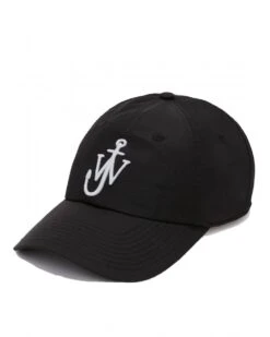 JW Anderson Mens Anchor Logo Baseball Cap Taupe Black