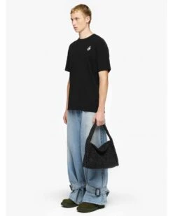 JW Anderson Mens Anchor Logo T-Shirt Black -Repertoire Fashion Store jw anderson mens anchor logo t shirt black p46080 302761 image