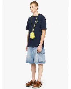 JW Anderson Mens Anchor Logo T-Shirt Navy -Repertoire Fashion Store jw anderson mens anchor logo t shirt navy p46079 302550 image