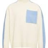 JW Anderson Mens Dual Tone Turtleneck Jumper Sky Blue/Ivory -Repertoire Fashion Store jw anderson mens dual tone turtleneck jumper sky blue ivory p46099 302822 image