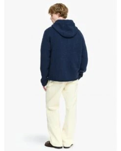 JW Anderson Mens Embroidered Anchor Logo Zip Hoodie Steel Blue -Repertoire Fashion Store jw anderson mens embroidered anchor logo zip hoodie steel blue p46751 319197 image