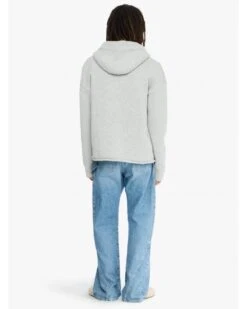 JW Anderson Mens Embroidered Anchor Logo Zip Knit Hoodie Light Grey Melange -Repertoire Fashion Store jw anderson mens embroidered anchor logo zip knit hoodie light grey melange p46752 319212 image