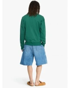 JW Anderson Mens Embroidered Logo Sweatshirt Dark Green -Repertoire Fashion Store jw anderson mens embroidered logo sweatshirt dark green p46745 319101 image