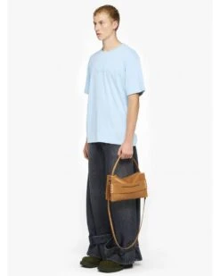 JW Anderson Mens Embroidery Logo T-Shirt Pale Blue -Repertoire Fashion Store jw anderson mens embroidery logo t shirt pale blue p46084 302777 image