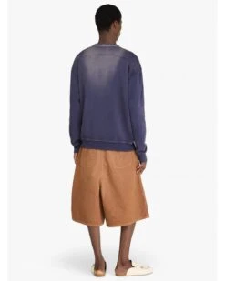 JW Anderson Mens Faded Dye Sweatshirt Navy -Repertoire Fashion Store jw anderson mens faded dye sweatshirt navy p46110 311423 image