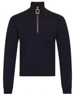 JW Anderson Mens Half Zip Sweatshirt Black