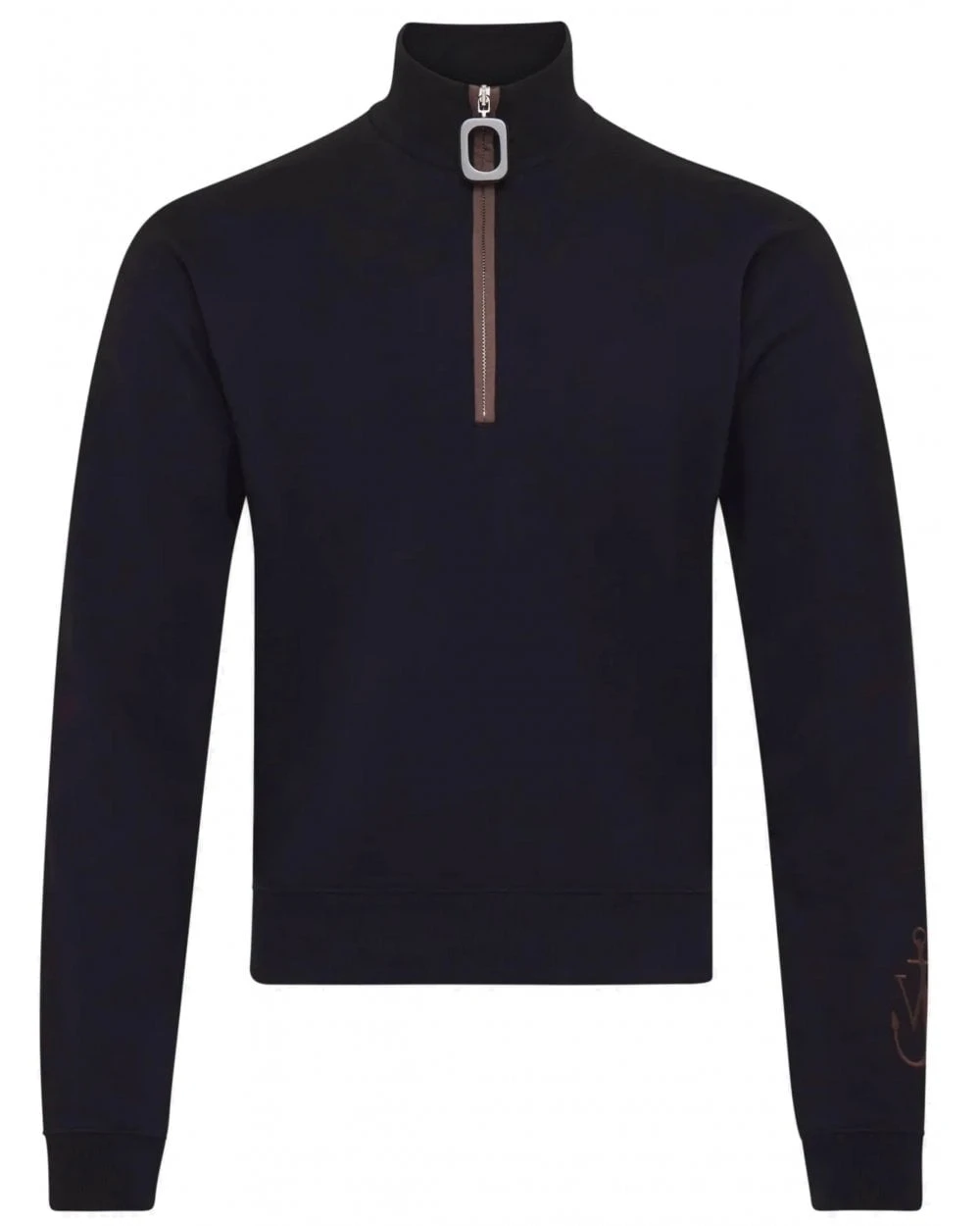 JW Anderson Mens Half Zip Sweatshirt Black 1 JW Anderson Mens Half Zip Sweatshirt Black