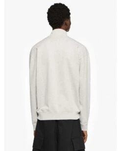 JW Anderson Mens Half Zip Sweatshirt Melange Light Grey 5 JW Anderson Mens Half Zip Sweatshirt Melange Light Grey -Repertoire Fashion Store jw anderson mens half zip sweatshirt melange light grey p46088 302664 image