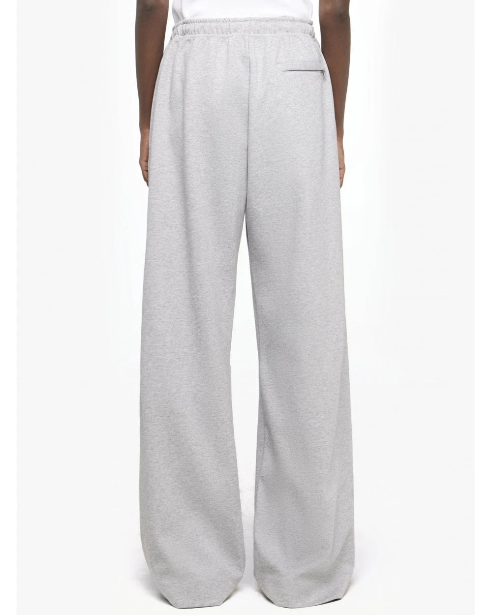 JW Anderson Mens Pintuck Trackpants Melange Light Grey 3 JW Anderson Mens Pintuck Trackpants Melange Light Grey - Image 3