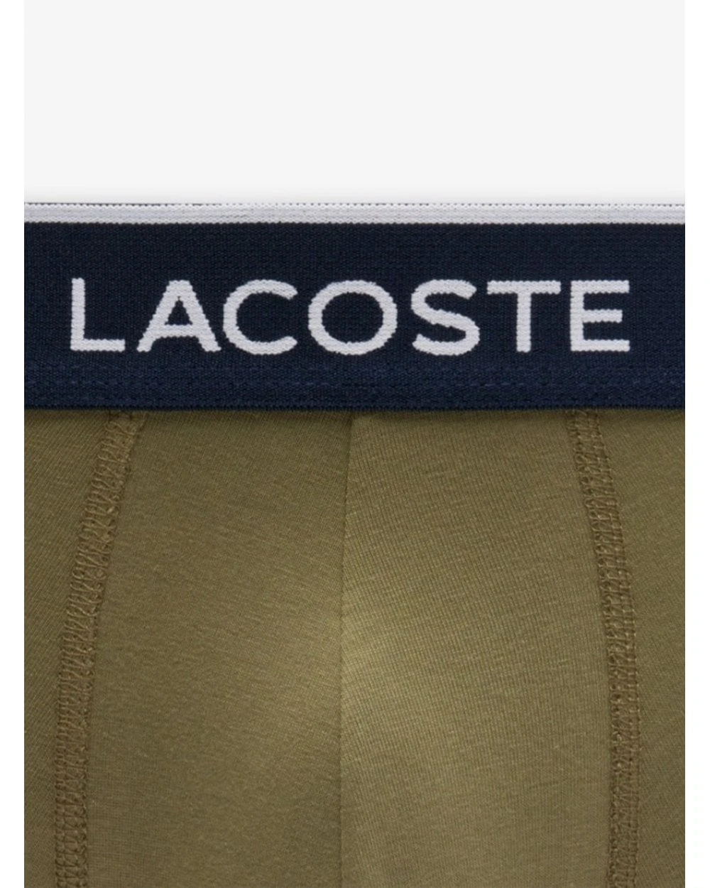 Lacoste Mens 3-Pack Stretch Boxer Trunks Green/Navy Blue/Purple 2 Lacoste Mens 3-Pack Stretch Boxer Trunks Green/Navy Blue/Purple - Image 2