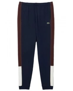Lacoste Mens Block Colour Trackpants Navy Blue/White/Brown