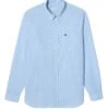 Lacoste Mens Gingham Small Check Poplin Shirt Blue/White