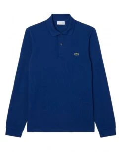 Lacoste Mens Long Sleeved Polo Shirt Navy Blue