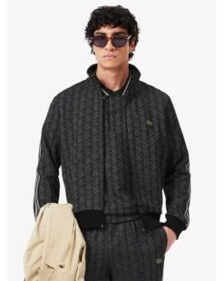 Lacoste Mens Paris 3D Zip Up Tracksuit Top Jacket Dark Grey/Black -Repertoire Fashion Store lacoste mens paris 3d zip up tracksuit top jacket dark grey black p46285 309828 image