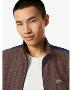 Lacoste Mens Paris Jacquard Track Jacket Brown/Purple -Repertoire Fashion Store lacoste mens paris jacquard track jacket brown purple p46957 316512 image