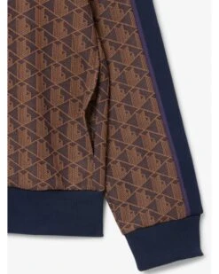 Lacoste Mens Paris Jacquard Track Jacket Brown/Purple -Repertoire Fashion Store lacoste mens paris jacquard track jacket brown purple p46957 316521 image