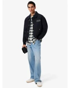 Lacoste Mens Plaid Flannel Shirt Blue/Navy Blue/White -Repertoire Fashion Store lacoste mens plaid flannel shirt blue navy blue white p46948 319759 image