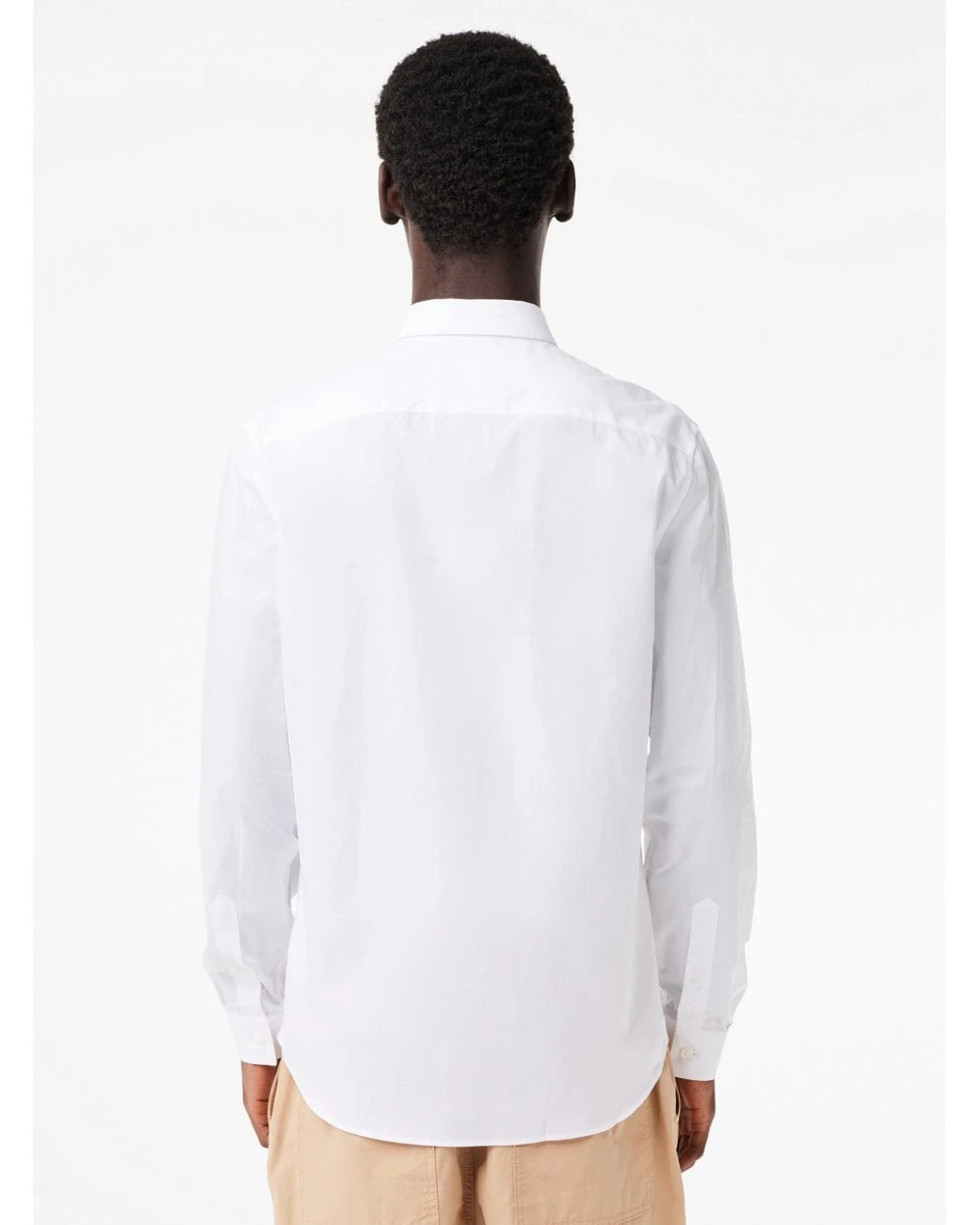 Lacoste Mens Poplin Stretch Shirt White 5 Lacoste Mens Poplin Stretch Shirt White - Image 5