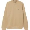 Lacoste Mens Quarter Zip Sweatshirt Beige -Repertoire Fashion Store lacoste mens quarter zip sweatshirt beige p46953 316047 image