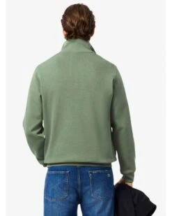 Lacoste Mens Quarter Zip Sweatshirt Green -Repertoire Fashion Store lacoste mens quarter zip sweatshirt green p46954 316071 image