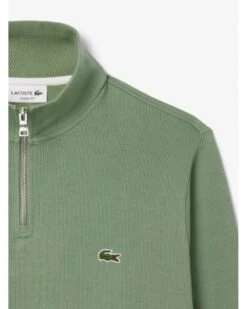 Lacoste Mens Quarter Zip Sweatshirt Green -Repertoire Fashion Store lacoste mens quarter zip sweatshirt green p46954 316075 image