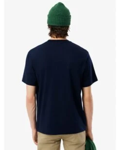 Lacoste Mens Small Croc Logo T-Shirt Midnight Blue -Repertoire Fashion Store lacoste mens small croc logo t shirt midnight blue p46930 315935 image
