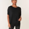 Stud Detail Round Neck T-shirt(Black Stud Detail Round Neck T Shirt)