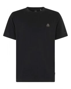 Moose Knuckles Mens Crescent Logo T-shirt Black