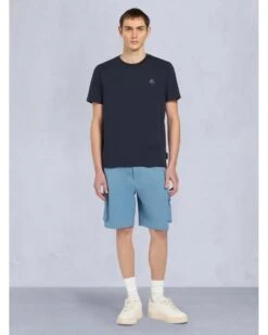 Moose Knuckles Mens Crescent Logo T-Shirt Navy -Repertoire Fashion Store moose knuckles mens crescent logo t shirt navy p47017 320709 image