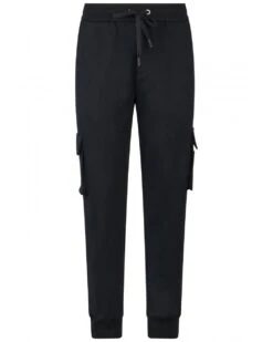 Moose Knuckles Mens Hartsfield Badge Cargo Jogger Trackpants Black