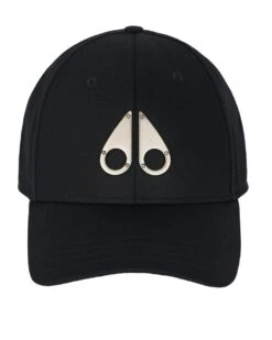 Moose Knuckles Mens Logo Icon Cap Black/Nickel Silver