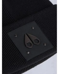 Moose Knuckles Unisex Icon Logo Beanie Black -Repertoire Fashion Store moose knuckles unisex icon logo beanie black p47034 319556 image