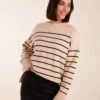 Thin Stripe Crew Neck Chunky Jumper(Thin Stripe Crew Neck Chunky Jumper)