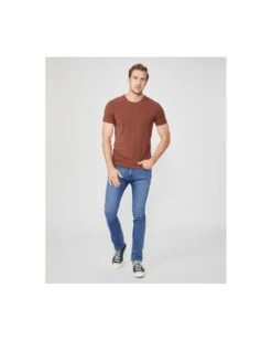 Paige Jeans Mens Cash Crewneck T Shirt Ruby Rum -Repertoire Fashion Store paige jeans mens cash crewneck t shirt ruby rum p44283 277421 image