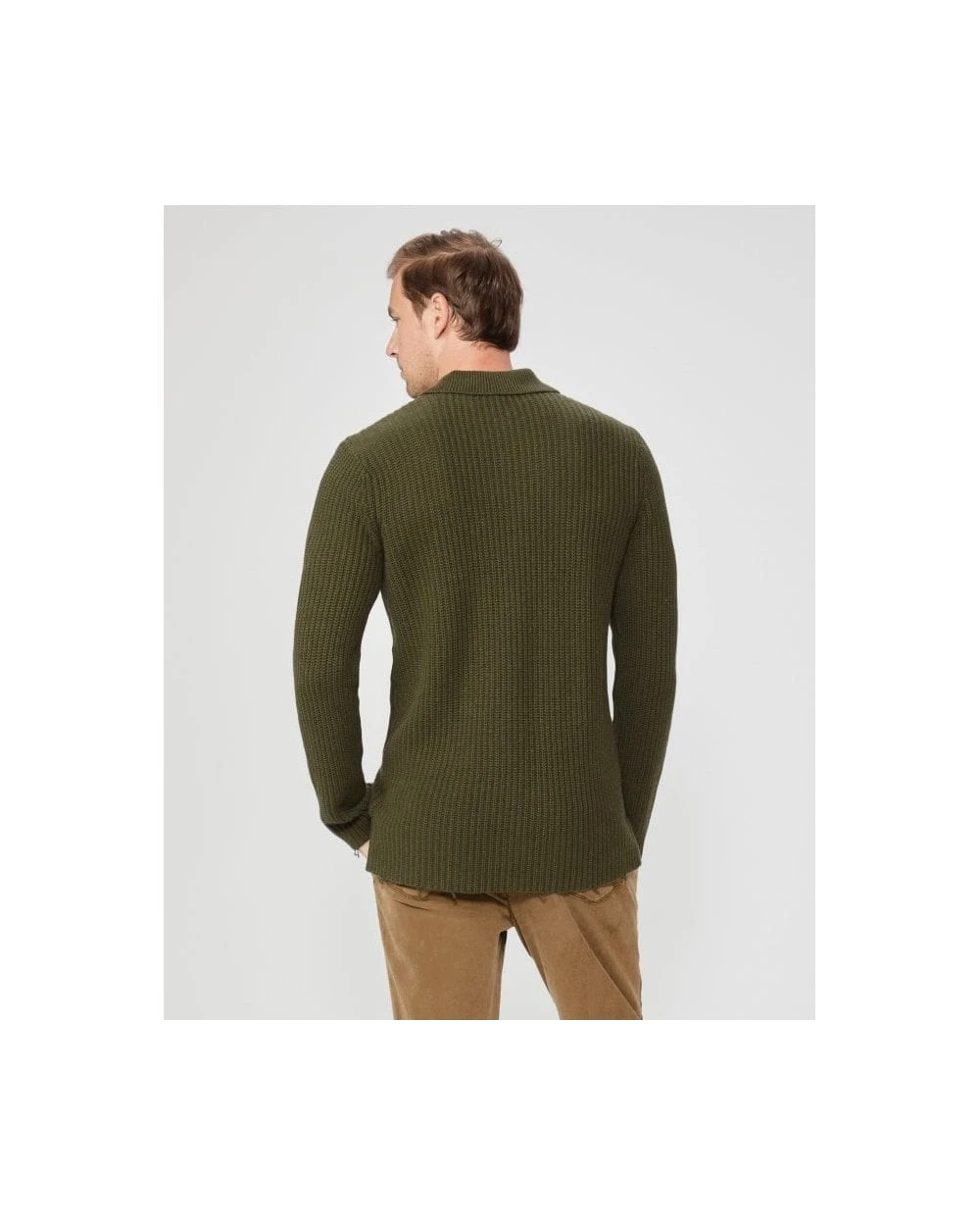 Paige Jeans Mens Hitchens Wool/Hemp Jumper Pine Shade 2 Paige Jeans Mens Hitchens Wool/Hemp Jumper Pine Shade - Image 2
