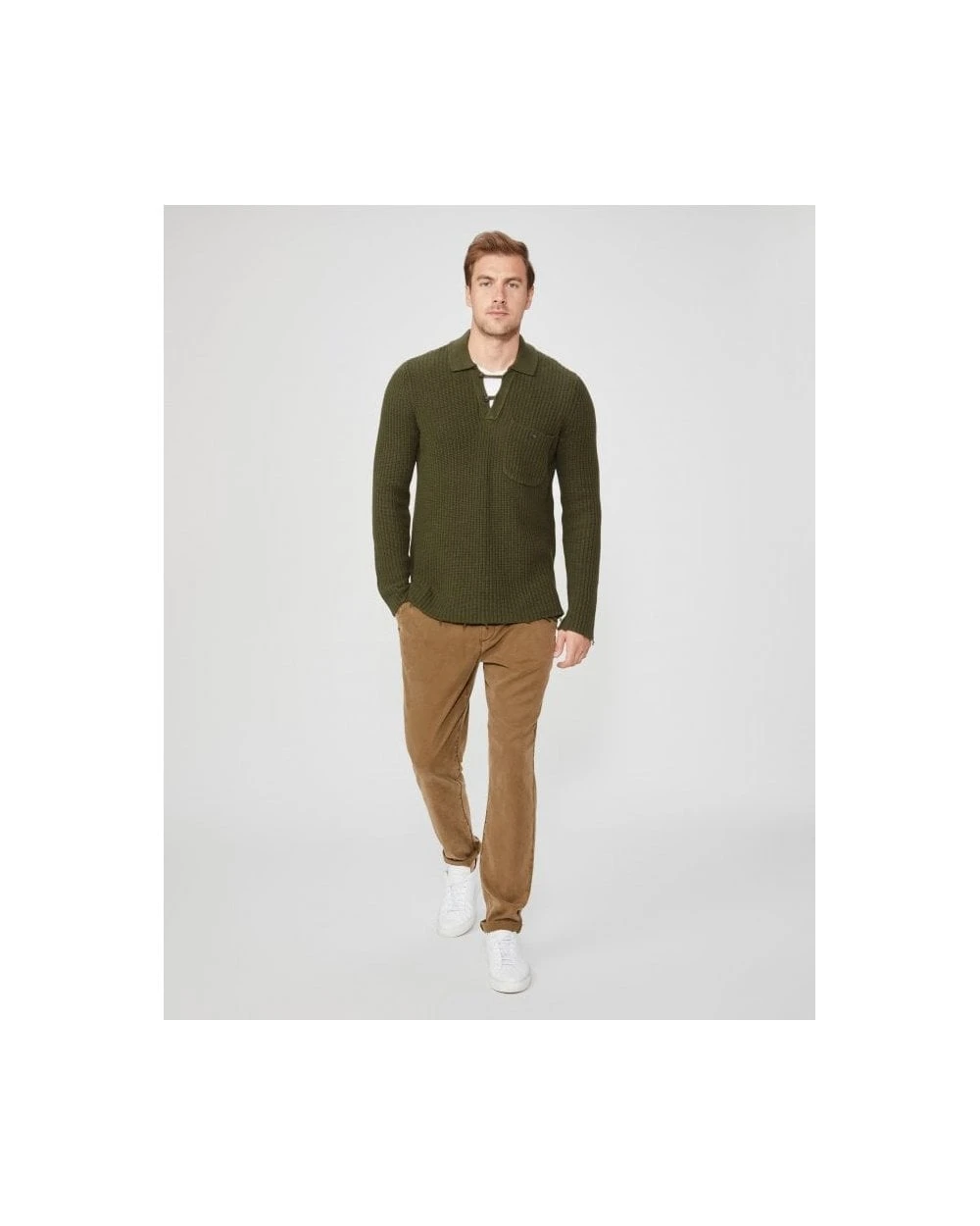 Paige Jeans Mens Hitchens Wool/Hemp Jumper Pine Shade 3 Paige Jeans Mens Hitchens Wool/Hemp Jumper Pine Shade - Image 3