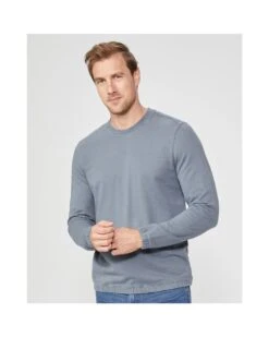 Paige Jeans Mens Jaxton Crewneck Sweatshirt, Vintage Riverstone Jumper