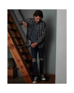 Paige Jeans Mens Jaxton Crewneck Sweatshirt, Vintage Riverstone Jumper -Repertoire Fashion Store paige jeans mens jaxton crewneck sweatshirt vintage riverstone jumper p43325 260647 image