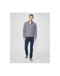 Paige Jeans Mens Klover Brushed Twill Jacket Riverstone Grey -Repertoire Fashion Store paige jeans mens klover brushed twill jacket riverstone grey p44290 277489 image