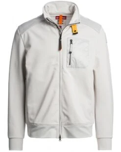 Parajumpers Mens London Hybrid Sweater Jacket Ghiaccio White