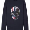Paul Smith Mens Anarchy Skull Sweatshirt Navy
