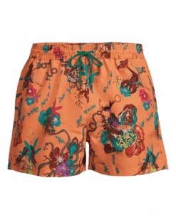 Paul Smith Mens Octopus Swim Shorts Orange