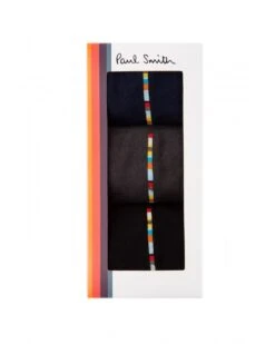 Paul Smith Mens Pipped 3 Pack Socks Black