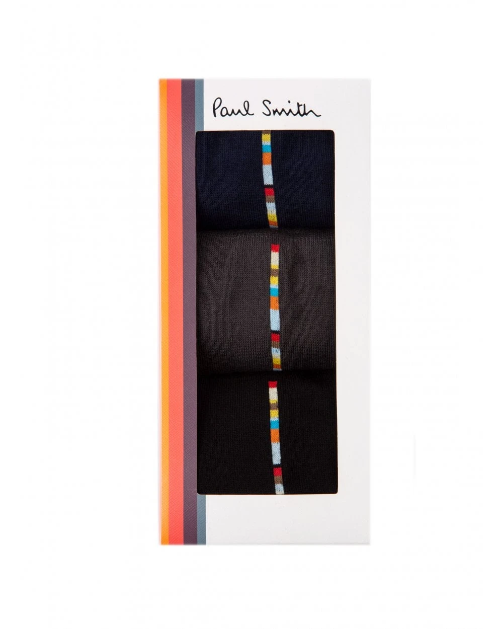 Paul Smith Mens Pipped 3 Pack Socks Black 1 Paul Smith Mens Pipped 3 Pack Socks Black
