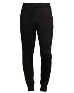 Paul Smith Mens Sports Stripe Sweat Pants, Black Joggers