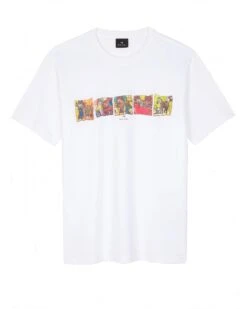 Paul Smith Mens Zebra Line Up T-Shirt White